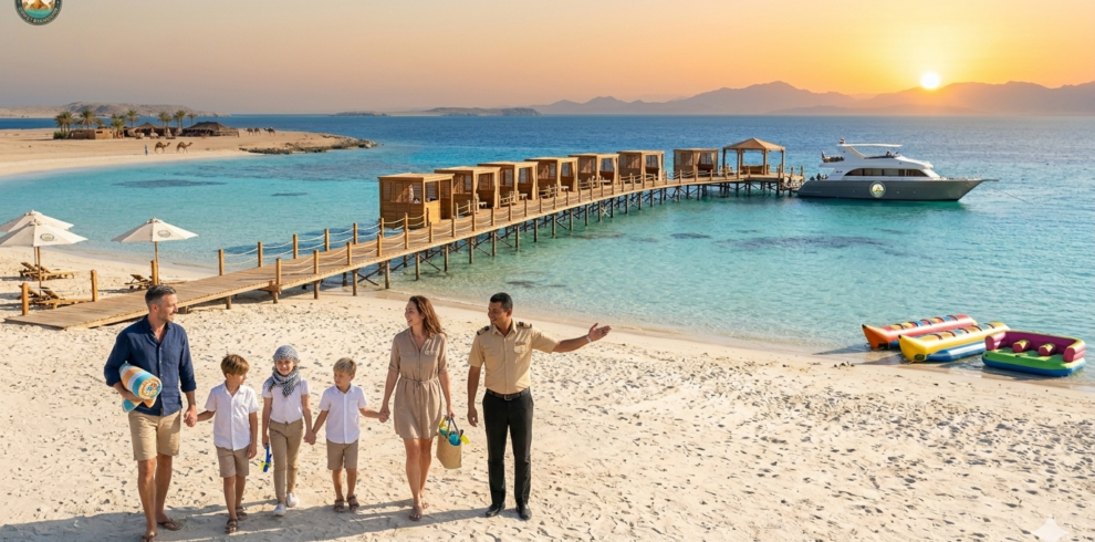 Orange Bay sziget Hurghada tengerpart és sznorkelezés
