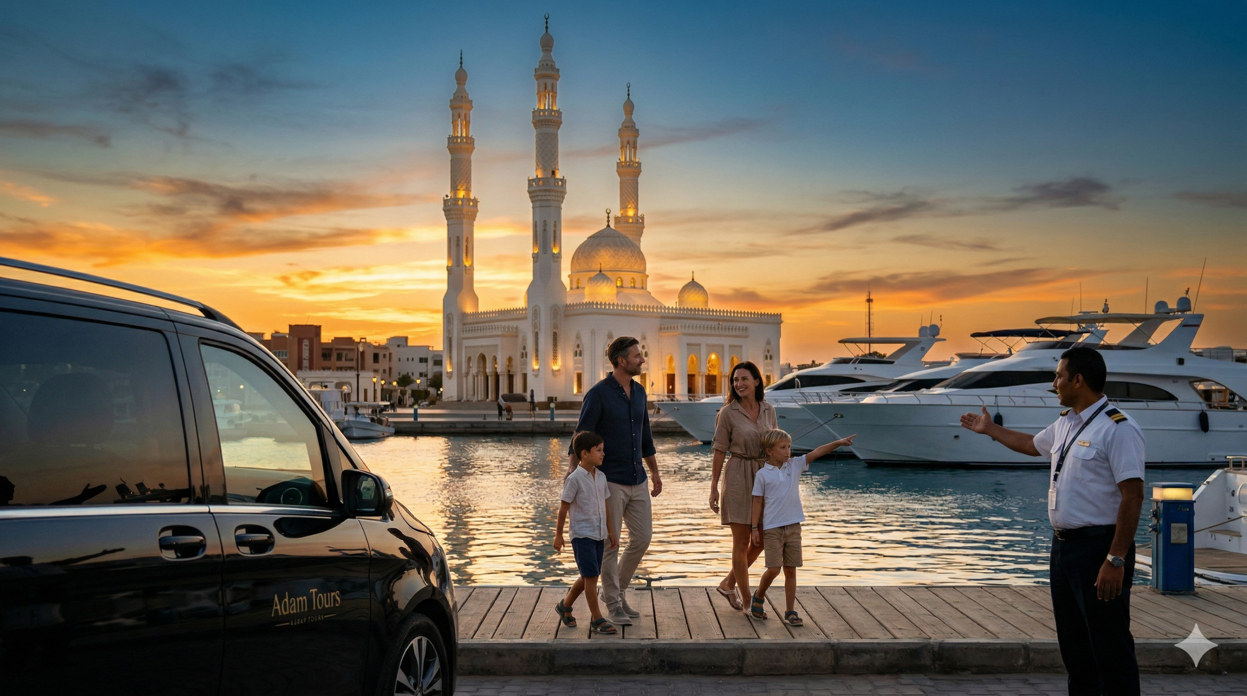 Hurghada VIP Városnézés - El Mina mecset és Marina